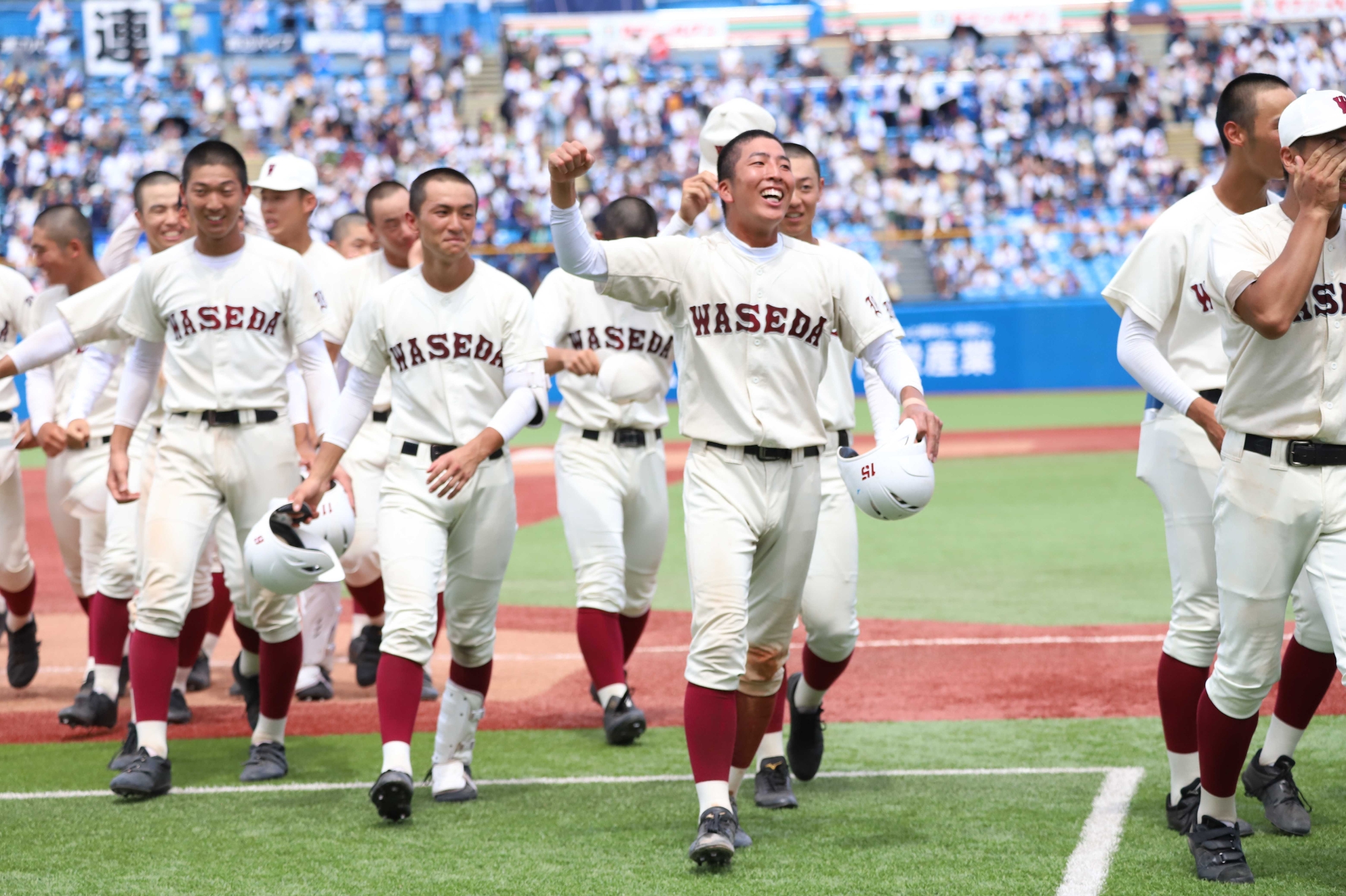 早稲田実、9年ぶりの甲子園「神宮球場と三高に強くしてもらいました」【24年夏・西東京大会】（高校野球ドットコム） - Yahoo!ニュース