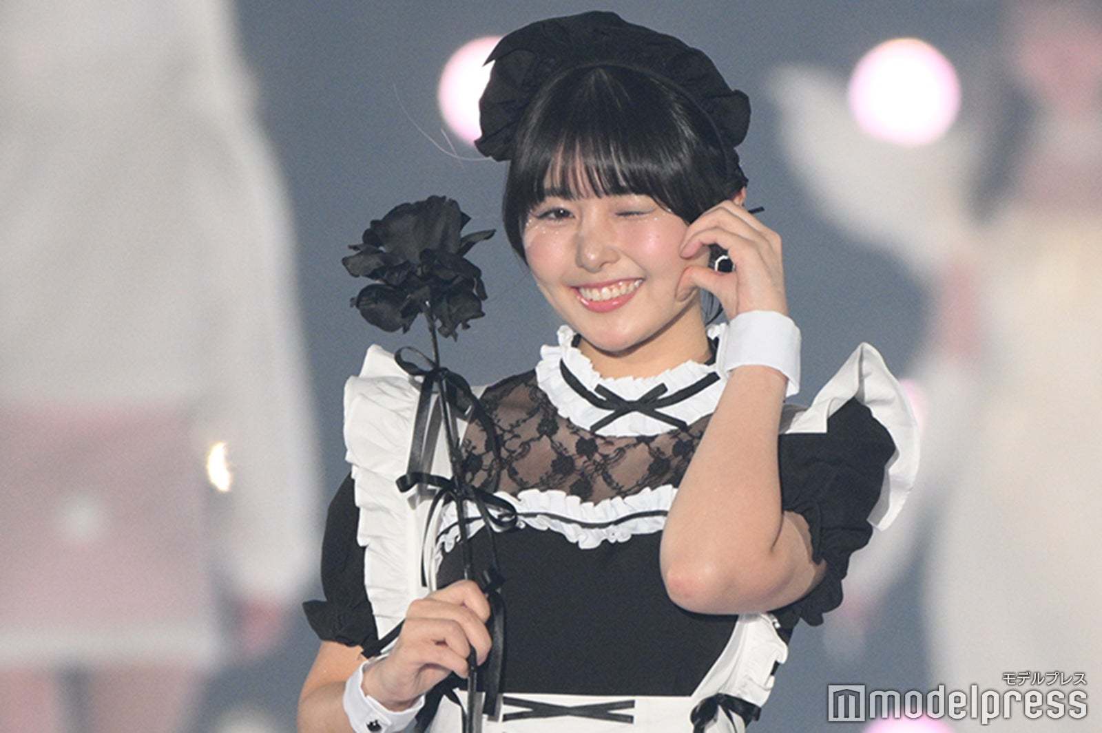 頓知気さきな、メイド姿で美脚披露 ウインクで会場悩殺【関西コレクション 2024 A／W】（モデルプレス） - Yahoo!ニュース