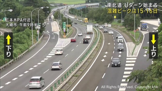 お盆のuターン始まる 宮城県内の高速道路に目立った渋滞なし 東北新幹線上りはピーク（khb東日本放送） Yahoo ニュース