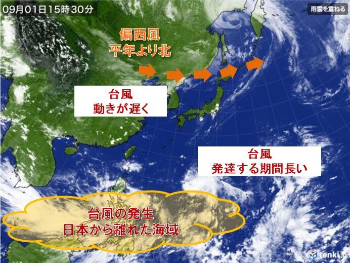 新たな台風が複数発生か　台風シーズン　今後の傾向は?　例年と違う特徴も（tenki.jp） - Yahoo!ニュース