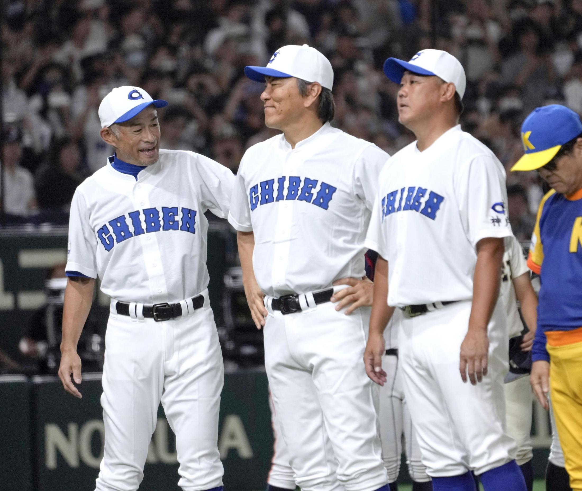 松井さん、東京ドームで本塁打 イチローさんの野球チームで