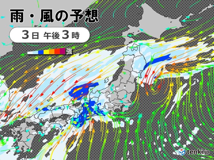 3日　広く雨　前線や低気圧で西・東日本は滝のような雨も　沖縄は台風の影響受ける（tenki.jp） - Yahoo!ニュース