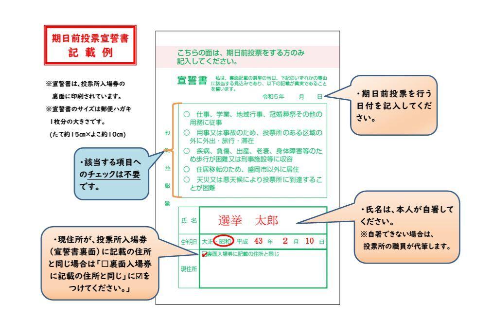 期日前投票 理由 その他