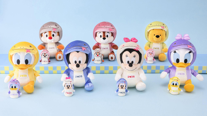 ディズニー ぬいぐるみバッジ 2025 お正月 ミッキー ミニー 最終