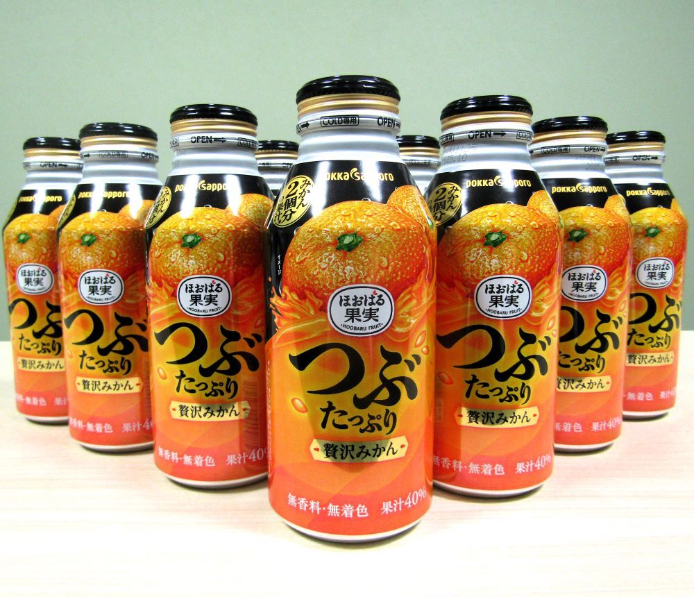 みかん2個分の果汁と果肉が入った缶ドリンクがアジアで人気 発売