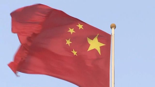 中国外務省報道官の記者会見の様子