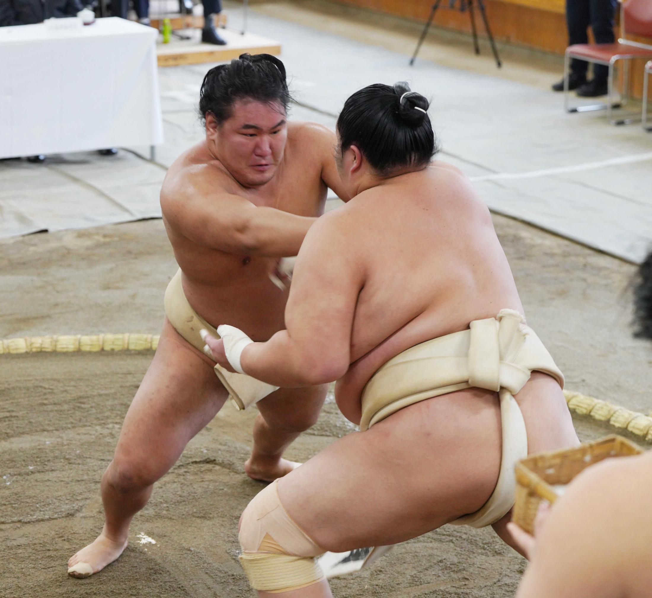 豊昇龍　１６番で１３勝３敗　八角理事長「前に出るという気持ちが出ている」稽古総見で琴桜と明暗（デイリースポーツ） - Yahoo!ニュース