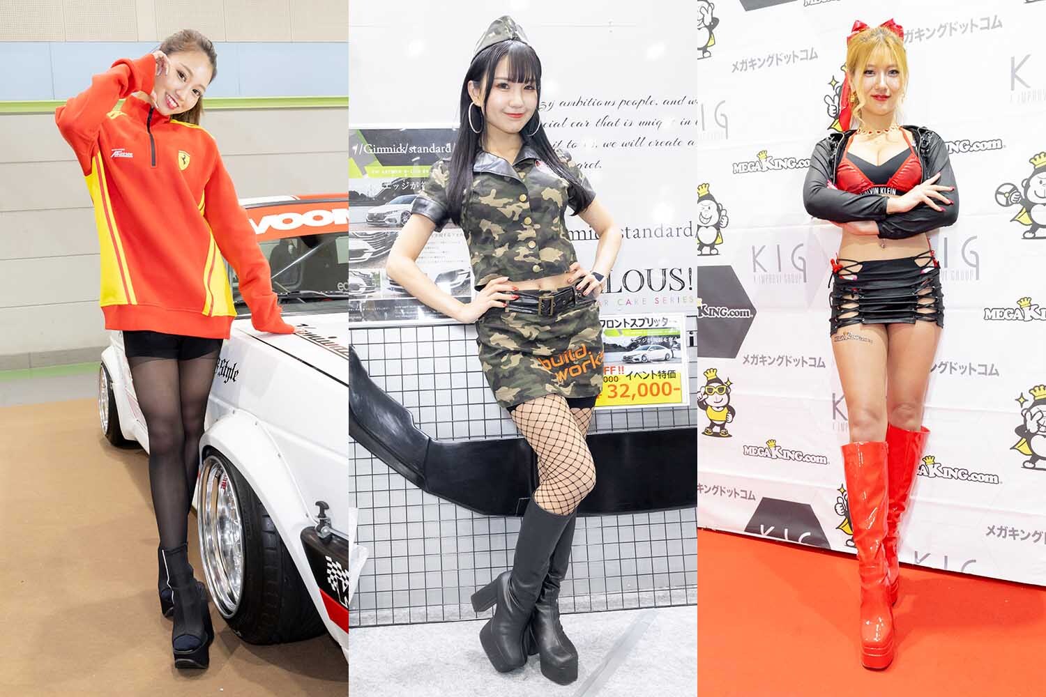 派手コスのキャンギャルはスポーツカー好き!？「大阪オート