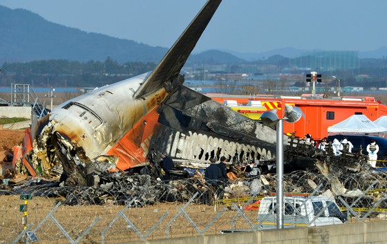 チェジュ航空事故現場の鑑識の様子