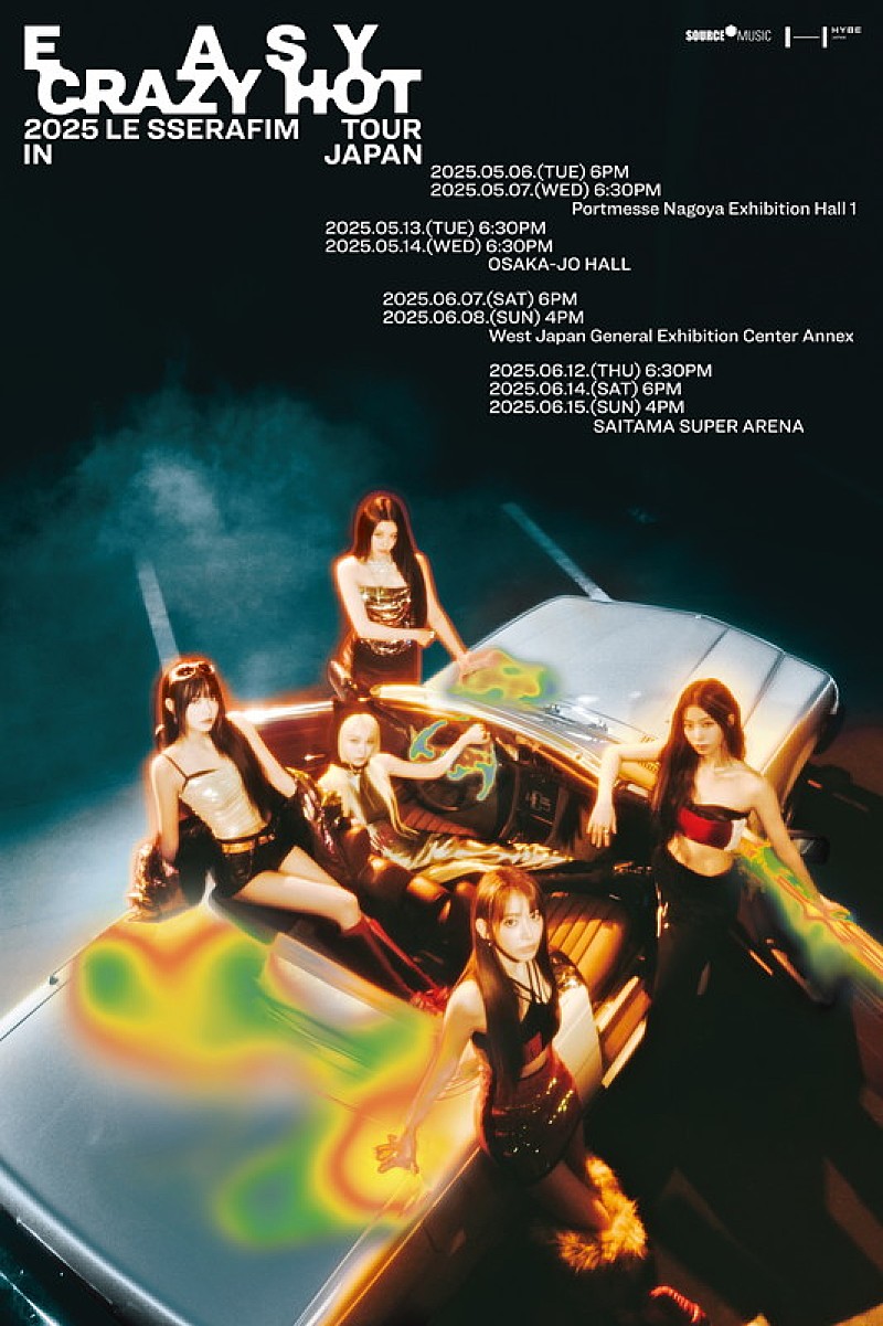LE SSERAFIM、初のワールドツアー【EASY CRAZY HOT】日本公演の