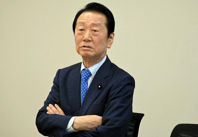 小沢一郎氏記者会見の様子