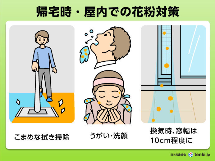 今日12日の花粉情報 スギ花粉の飛散がピーク 曇りや雨でも万全な