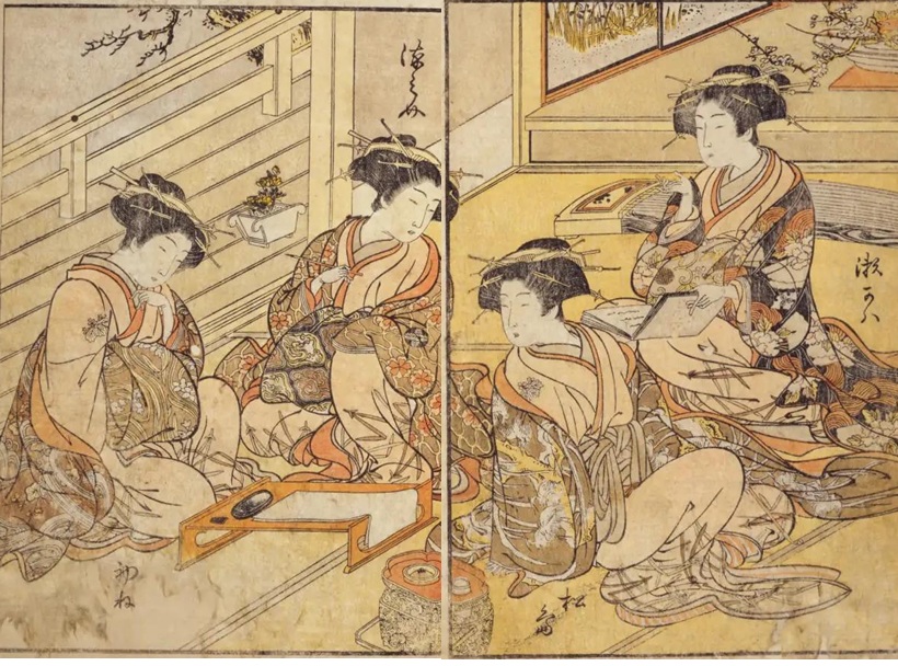 ♦江戸時代 浮世絵！類品少数 婦人図 雲母摺 竹製枠 額入 珍物 レア物 骨董品 Amazon.co.jp: 可◎◎蔵くら◎ 江戸時代 掛軸 蔀関月 人物