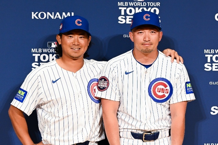カブス公式が今永昇太＆鈴木誠也の日本人デュオに注目！ ユニ姿