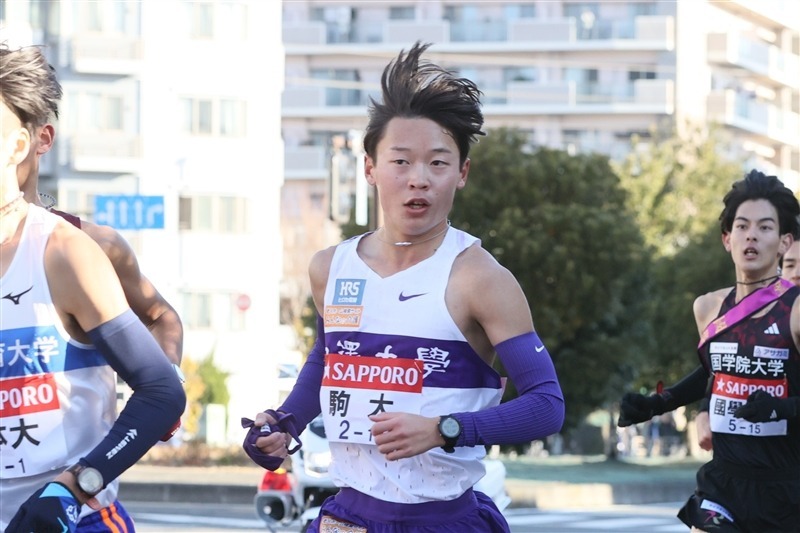 陸上】駒大・帰山侑大が1時間4分15秒で17位 村上響は途中棄権