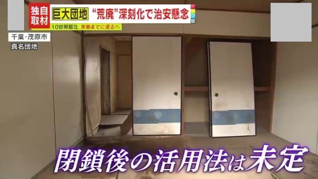 閉鎖後の活用方法が未定の真名団地