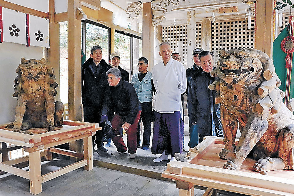 高岡銅器、神棚、狛犬一対