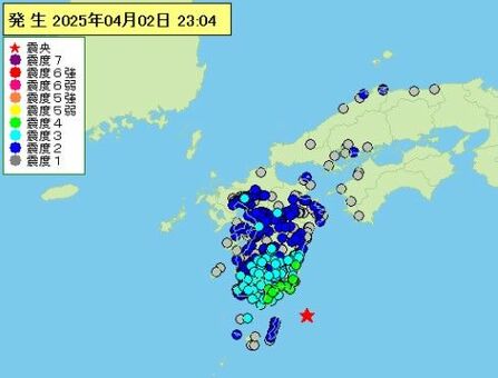 宮崎、鹿児島で震度4 佐賀県内は神埼市千代田町で震度3 佐賀市や