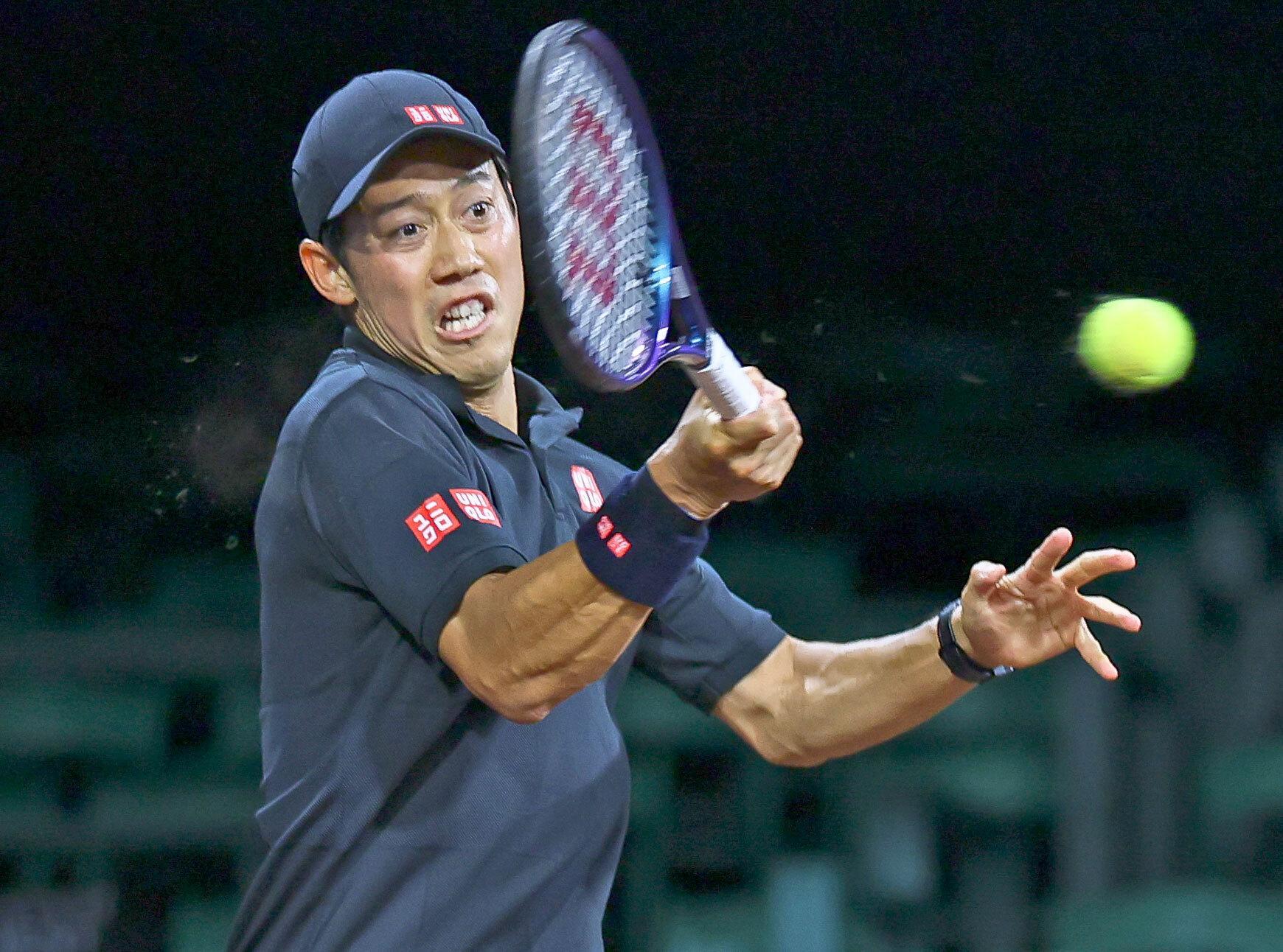 錦織圭 途中棄権で2回戦敗退、1ゲームしか奪えず8強ならず＜男子