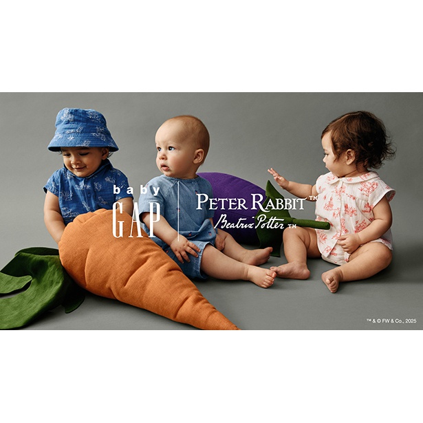 GAP ピーターラビット ベビー服セット 70cm GAP セットアップ ピーターラビット(TM) クリンクルガーゼ