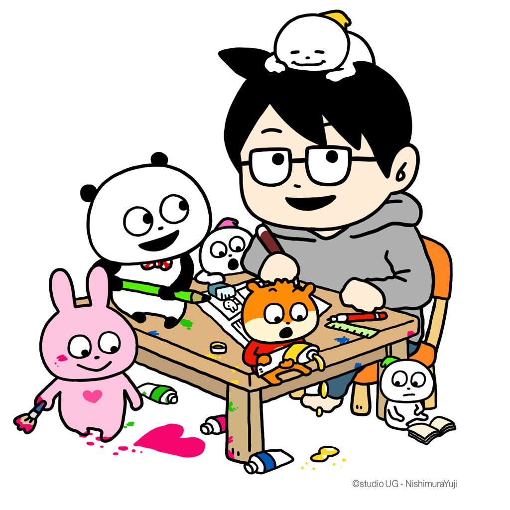 にしむらゆうじ　ごきげんぱんだ　こねずみ　ラブラビット Amazon.co.jp: ラブラビット ビッグ ステッカー にしむらゆうじ