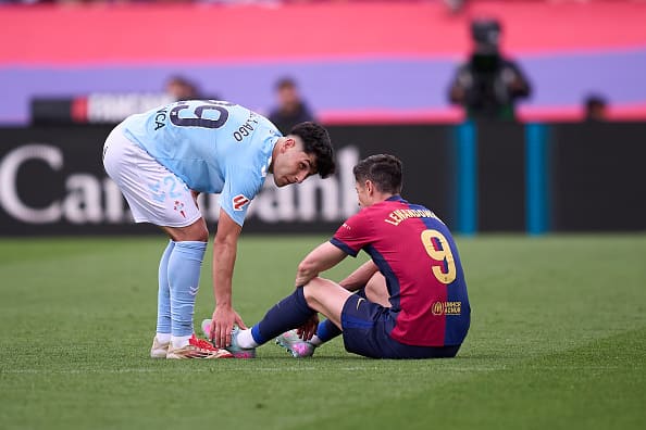 バルセロナに激震…… レヴァンドフスキが負傷で国王杯決勝&CL