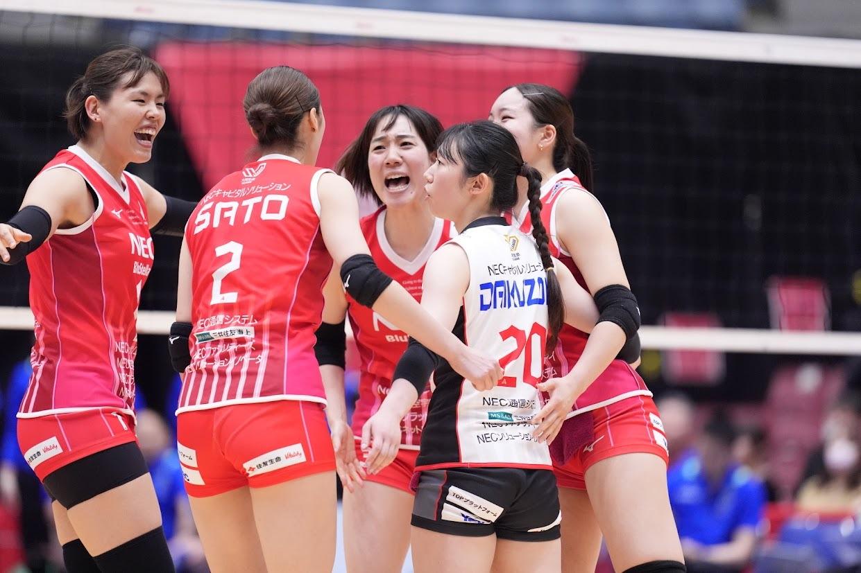 バレー】NEC川崎とデンソーがセミファイナルGAME1を先勝 SV女子 バレー】NEC川崎とデンソーがセミファイナルGAME1を先勝 SV女子