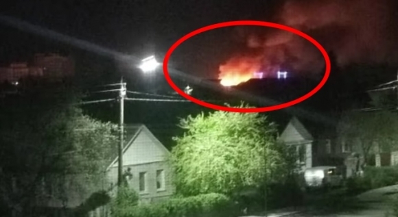 ロシアの工場爆発の画像