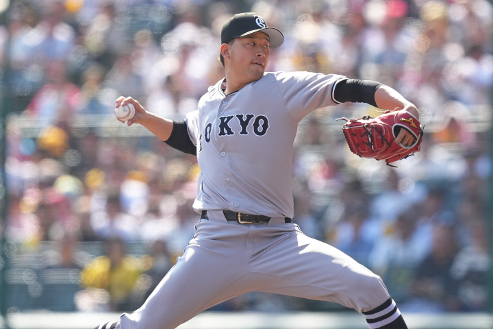くま　山崎伊織投手記念パネル 巨人・山崎伊織、開幕から28イニング連続無失点 07年高橋尚成の