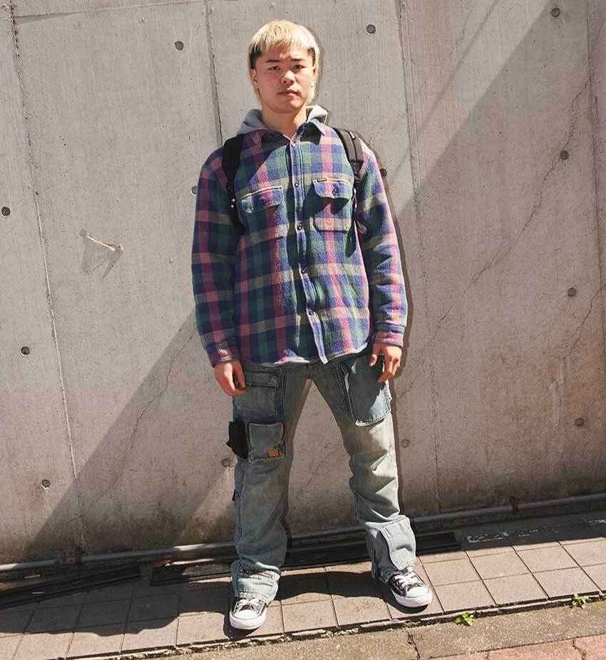 最新発見 私服見せてください」那須川天心に突撃パパラッチ！古着デニム パンツ