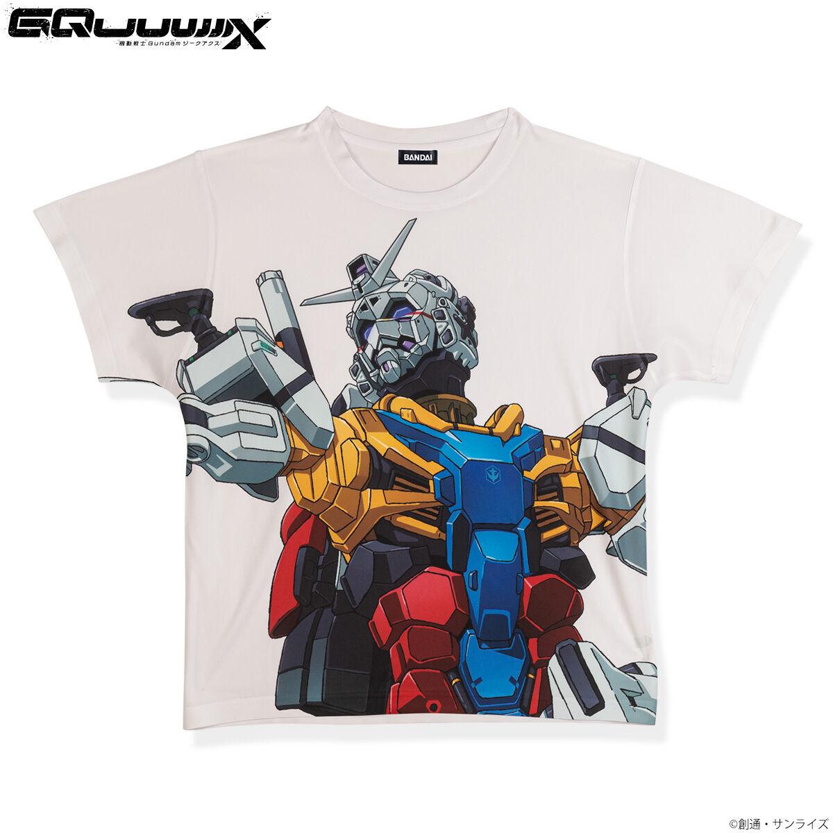 機動戦士Gundam GQuuuuuuX＞白いガンダムのフルパネルTシャツ