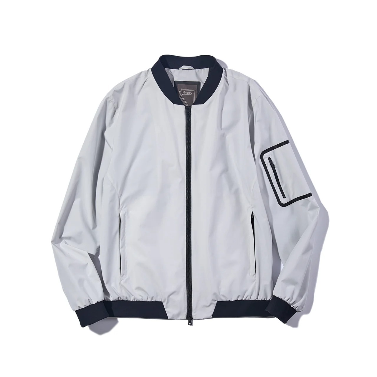 HERNO ゴートスウェード　レザー　MA1ジャケット　グレー　М 20250518-00010001-webuomo-000-