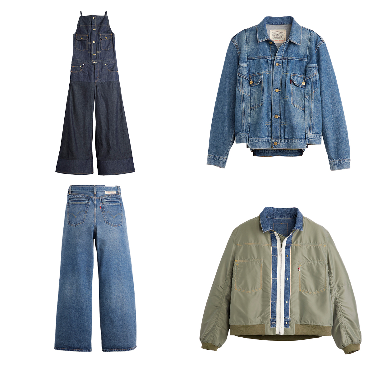 sacai Levi's デニム Blue 1 新品 リーバイス 青山 - メルカリ