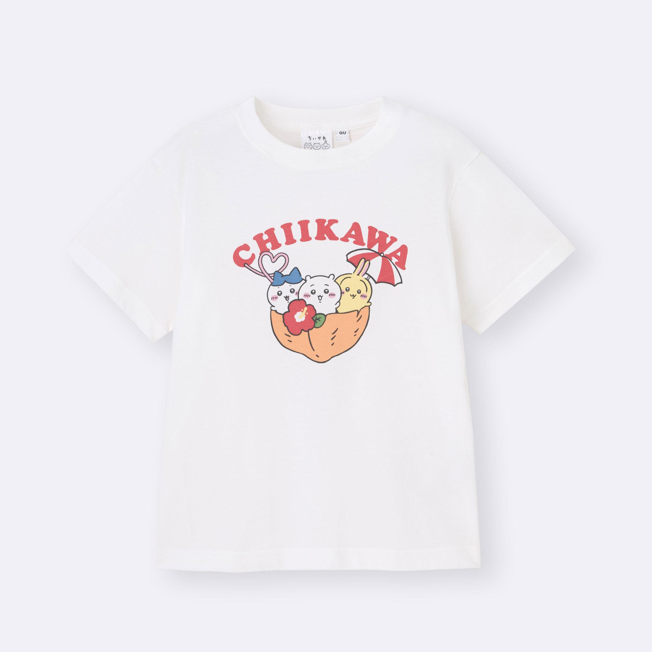 半額満載！スーパーSALE グランドセール！ ちいかわ＞GUコラボ第4弾がきょう発売 「ちいかわたちの夏休み トップス