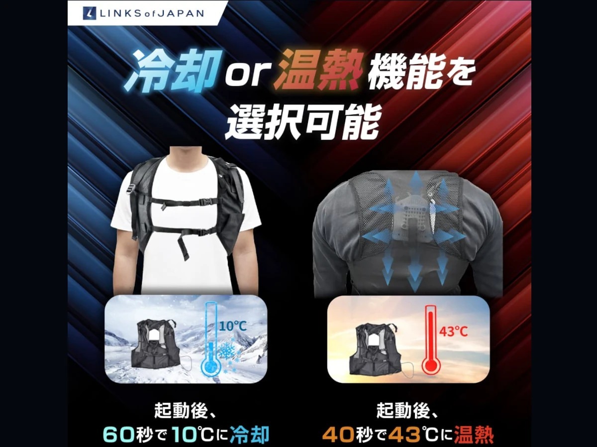 冷暖ボディコンディショニング　ペルチェベスト 取扱商品 冷暖ボディコンディショニング ペルチェベスト2025