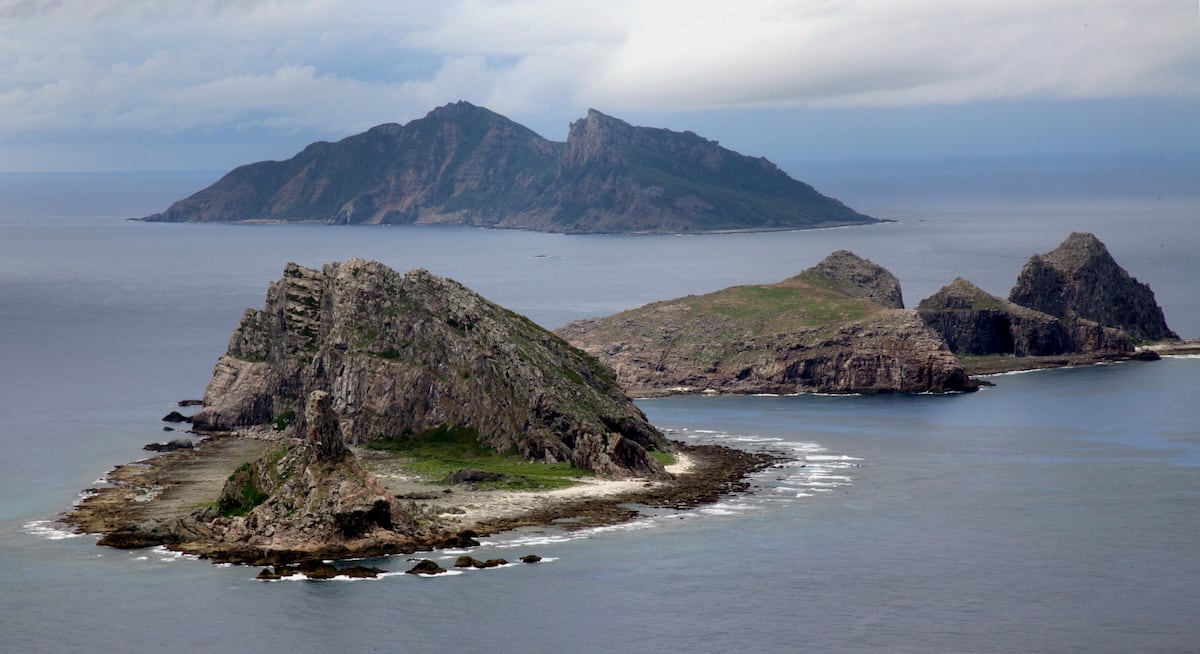 中国ヘリ領空侵犯が発生した尖閣諸島（沖縄県石垣市）の俯瞰写真