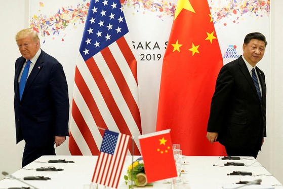 2019年、大阪でのG20サミットで会談するトランプ大統領と習近平国家主席