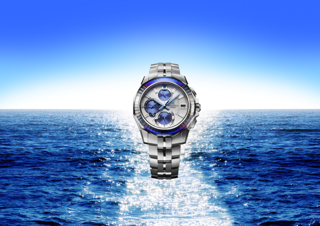 熱い販売 プラチナブルーを表現した世界限定600個の「OCEANUS Manta 時計