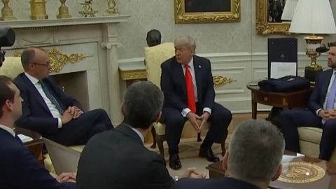 ドナルド・トランプ前大統領が演説する様子