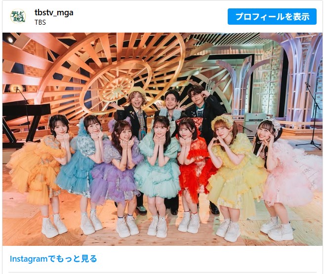 TBS番組『テレビ×ミセス』でのMrs. GREEN APPLE 大森元貴とFRUITS ZIPPER 鎮西寿々歌