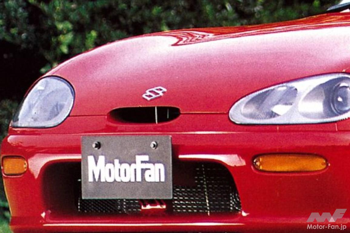 スズキ カプチーノのフロントビュー。バブル期を象徴する軽FRオープンスポーツ。
