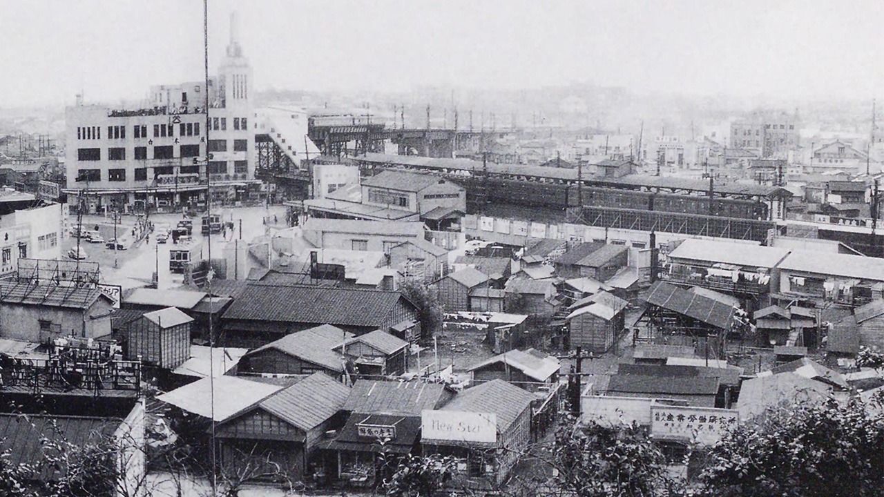 1958年当時の五反田駅、山手線の歴史を物語る風景
