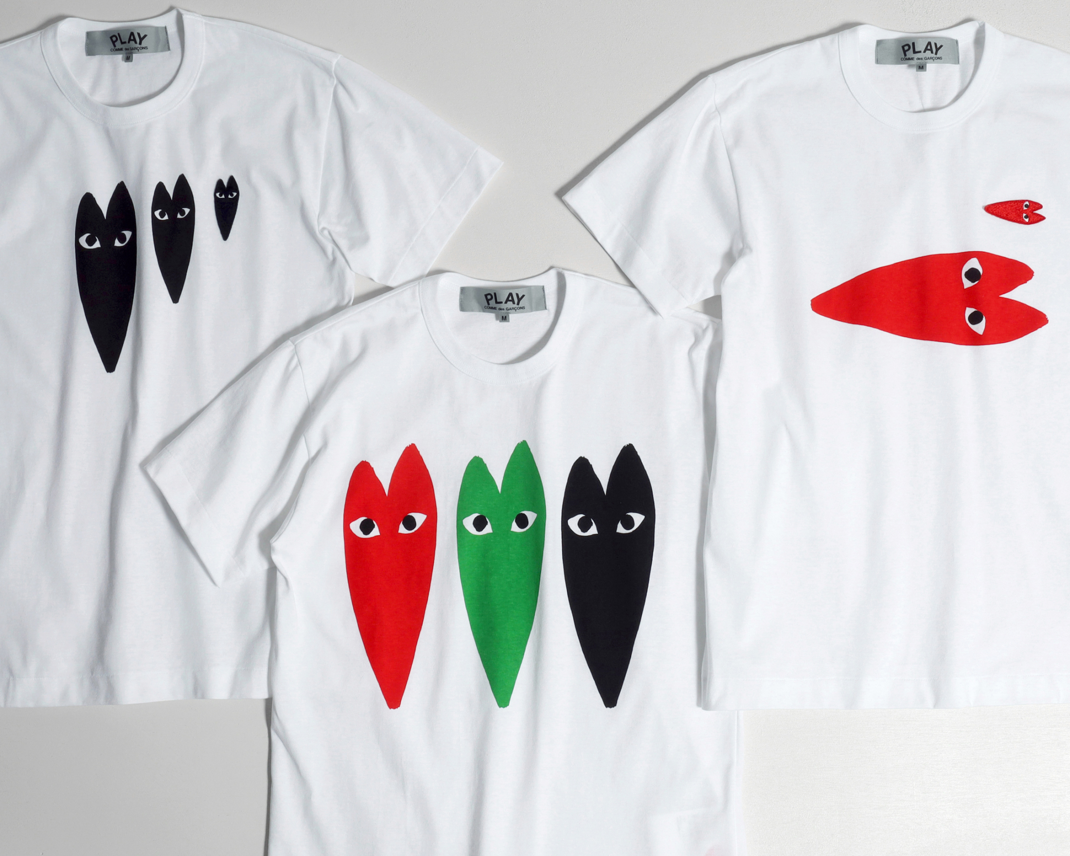 プレイ コム デ ギャルソンが青山店限定Tシャツ発売