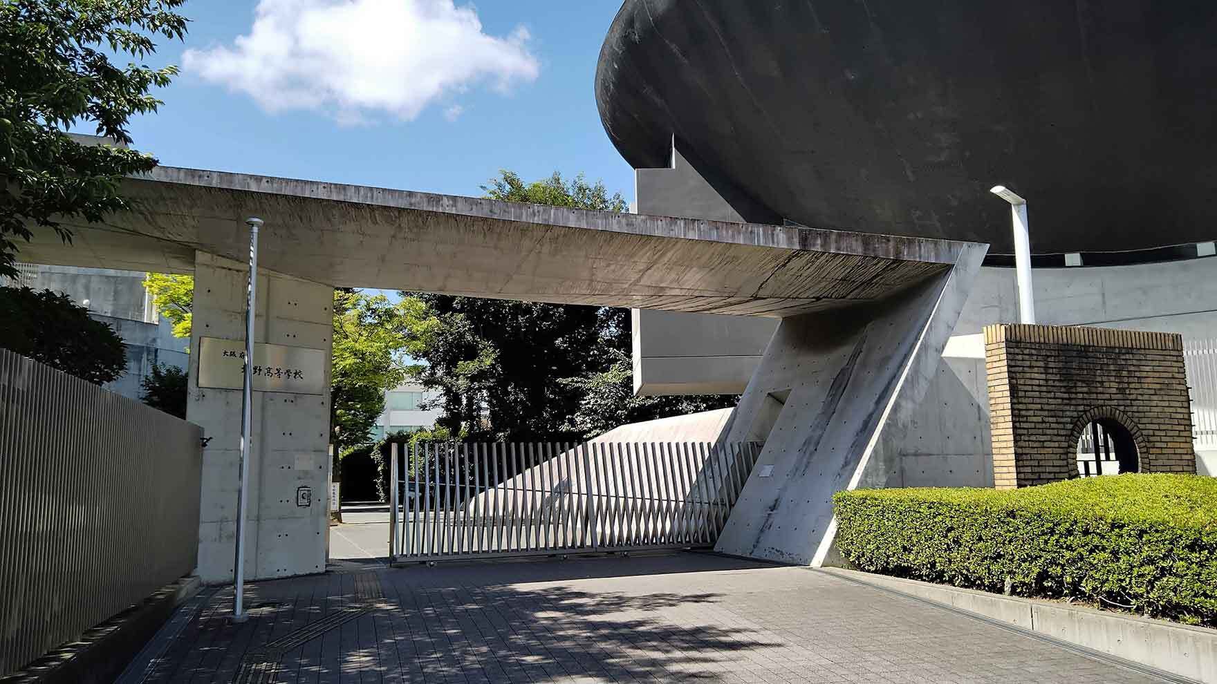大阪府立北野高等学校の校舎。京大合格者数で全国トップを誇る進学校。