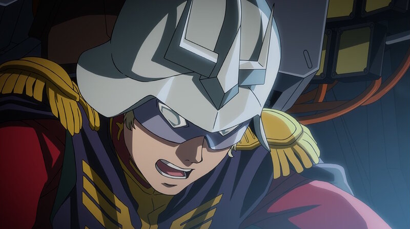 機動戦士Gundam GQuuuuuuX 第11話予告カット：シャア・アズナブルと思しき人物の肩章と袖