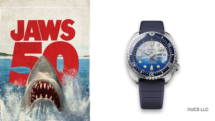 ジョーズ」限定デザインの腕時計発売、海中でも付けられる防水