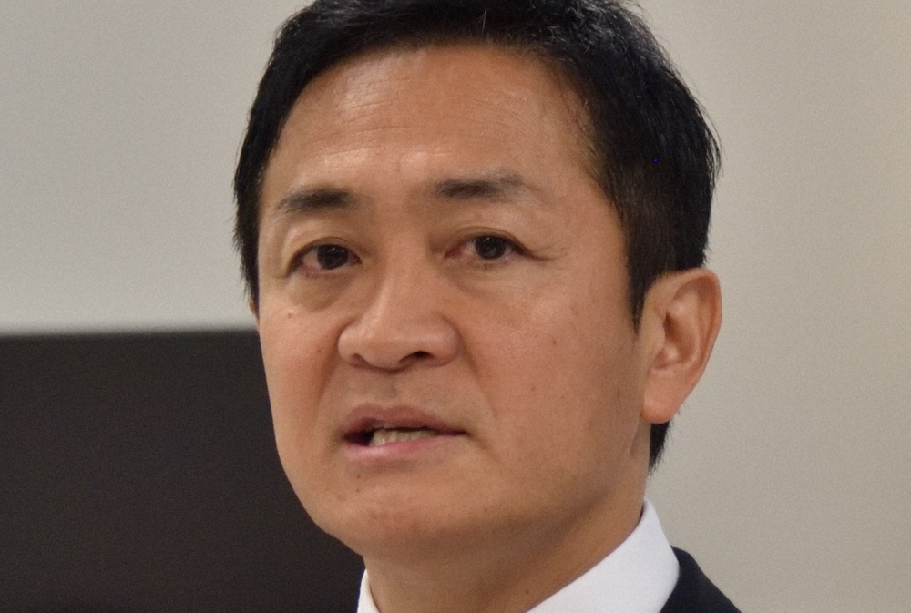 物価高対策について記者会見する国民民主党の玉木雄一郎代表