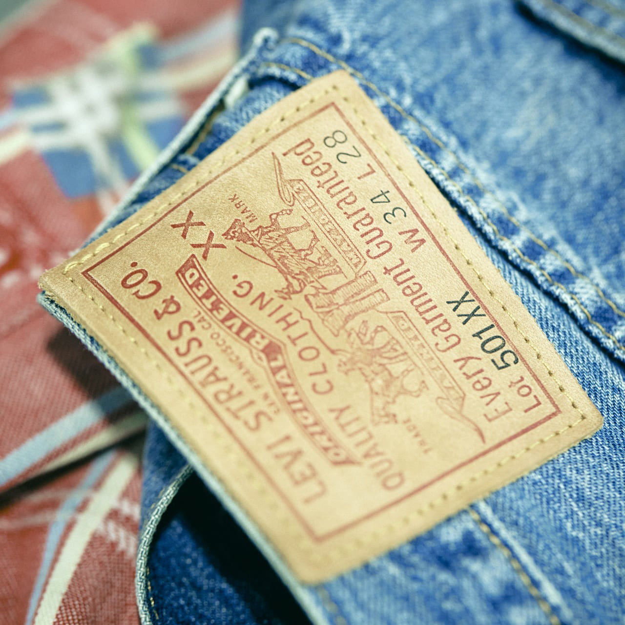 LEVI'S クロップド ワイド ストレートデニム ライトブルー