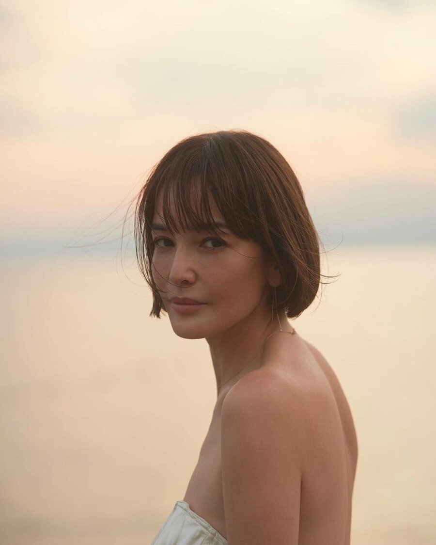 バラエティ番組『ぽかぽか』に生出演したモデル・タレントの梨花。肩までのミディアムヘアで笑顔を見せる様子。