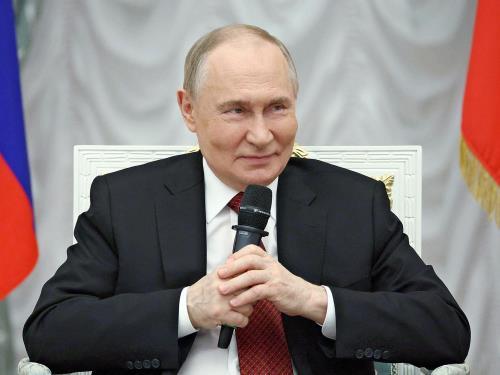 中東情勢について電話会談を行うロシア、プーチン大統領